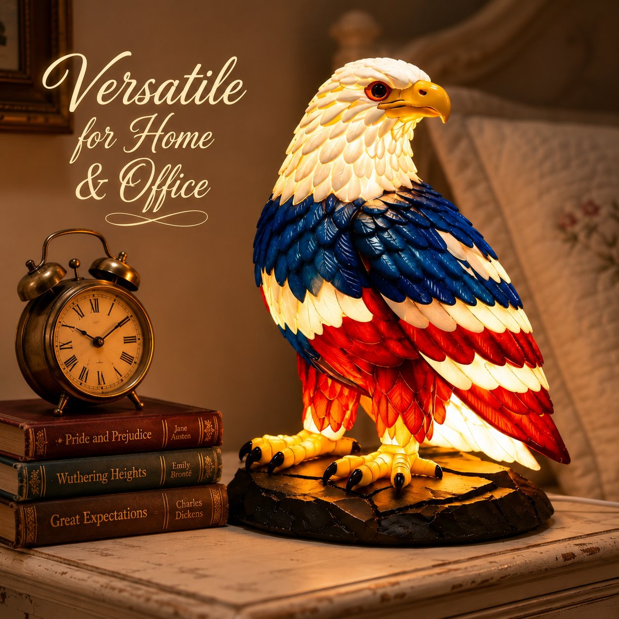 🇺🇸 Patriotic Eagle LED Table Lamp – Proud American Home Decor 🦅Buy 2 Free Shipping