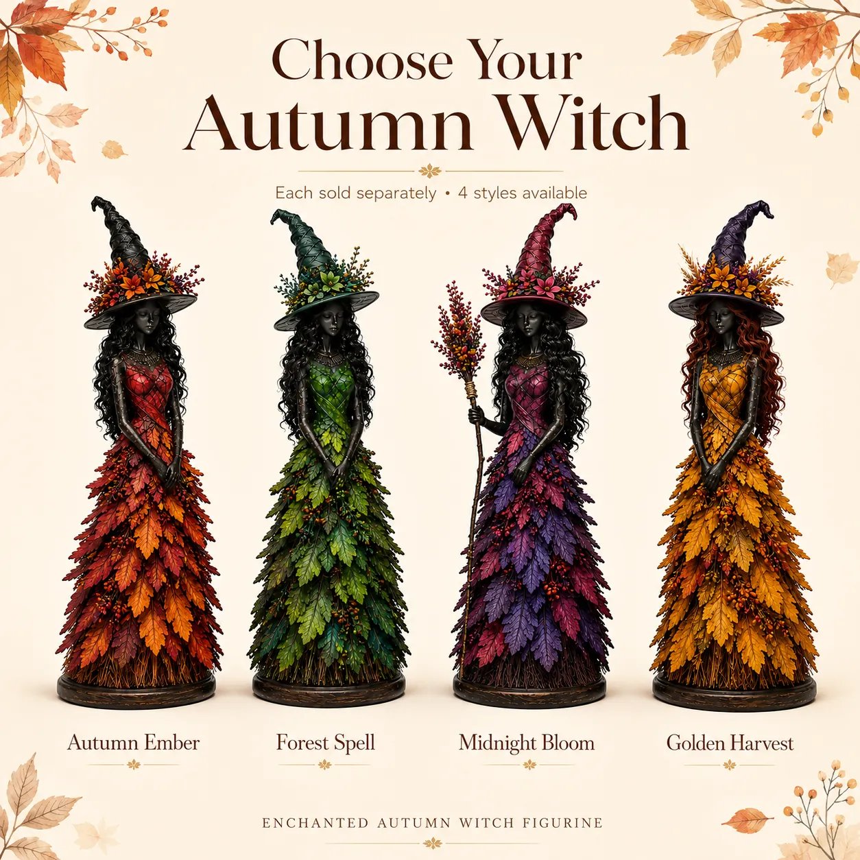 🧙 Enchanted Autumn Witch Figurine(✨Buy 2 Free Shipping)