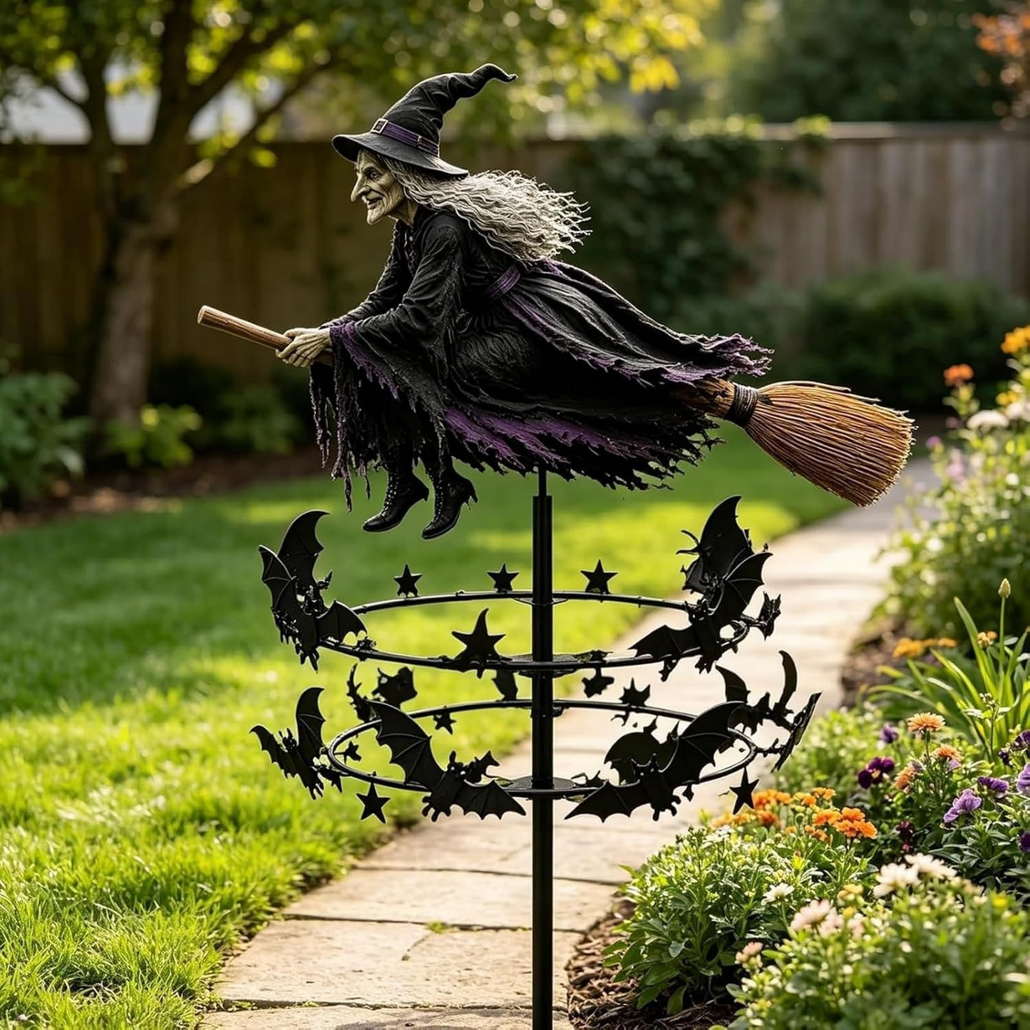 Halloween Early Bird Special🧙‍♀️ The Enchanted Witch Garden Wind Spinner