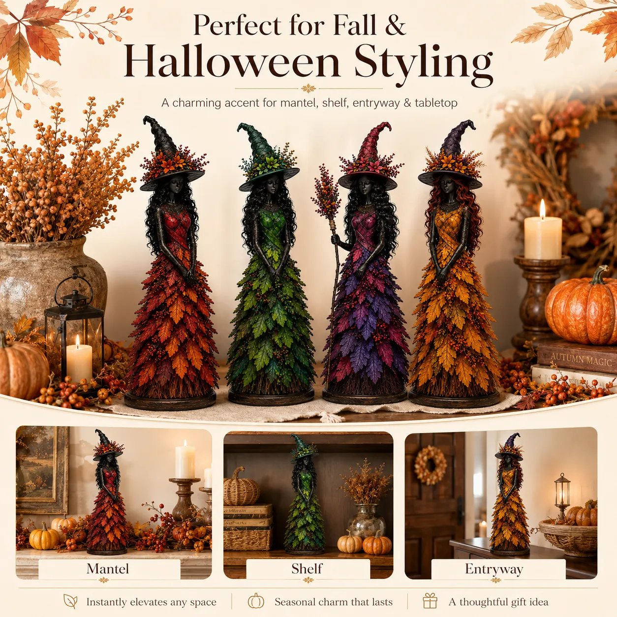 🧙 Enchanted Autumn Witch Figurine(✨Buy 2 Free Shipping)