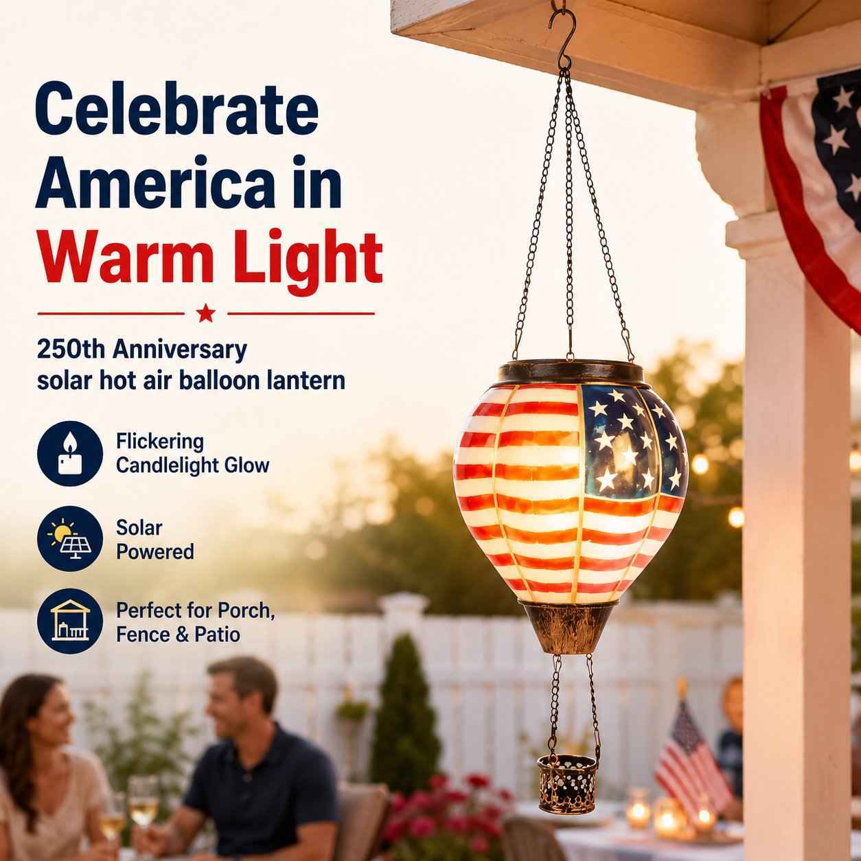 Buy 2, Get Free Shipping — 250th Anniversary Edition Solar Hot Air Balloon Lanterns