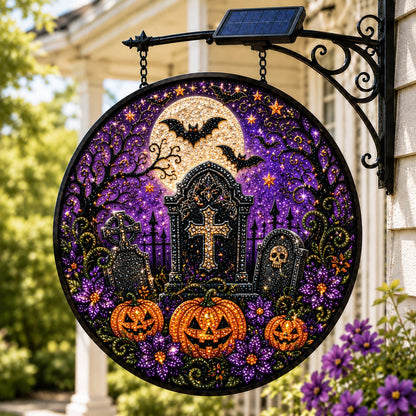 Solar Halloween LED Hanging Sign Light 👻 (📦Buy 2 Free Shipping)