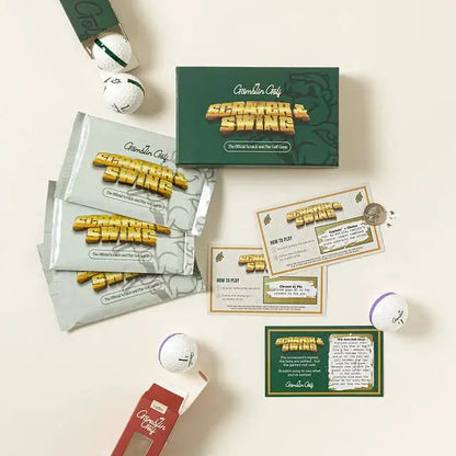 🏌🎁 Gamblin' Golf Scratch & SwingTM – Scratch-Off Golf Challenge Card Game | 3 Packs Included (57 Total Cards)