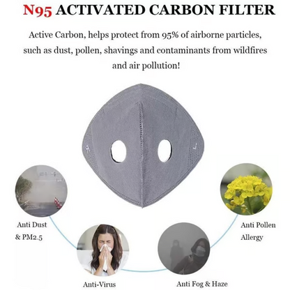 🔥LAST DAY 50% OFF - 💖Reusable Carbon Filter Dust Mask – Built for Active Lifestyles