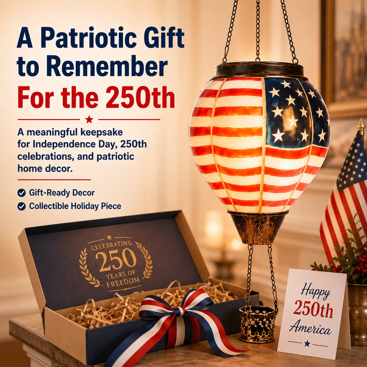 Buy 2, Get Free Shipping — 250th Anniversary Edition Solar Hot Air Balloon Lanterns
