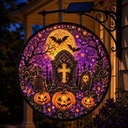Solar Halloween LED Hanging Sign Light 👻 (📦Buy 2 Free Shipping)