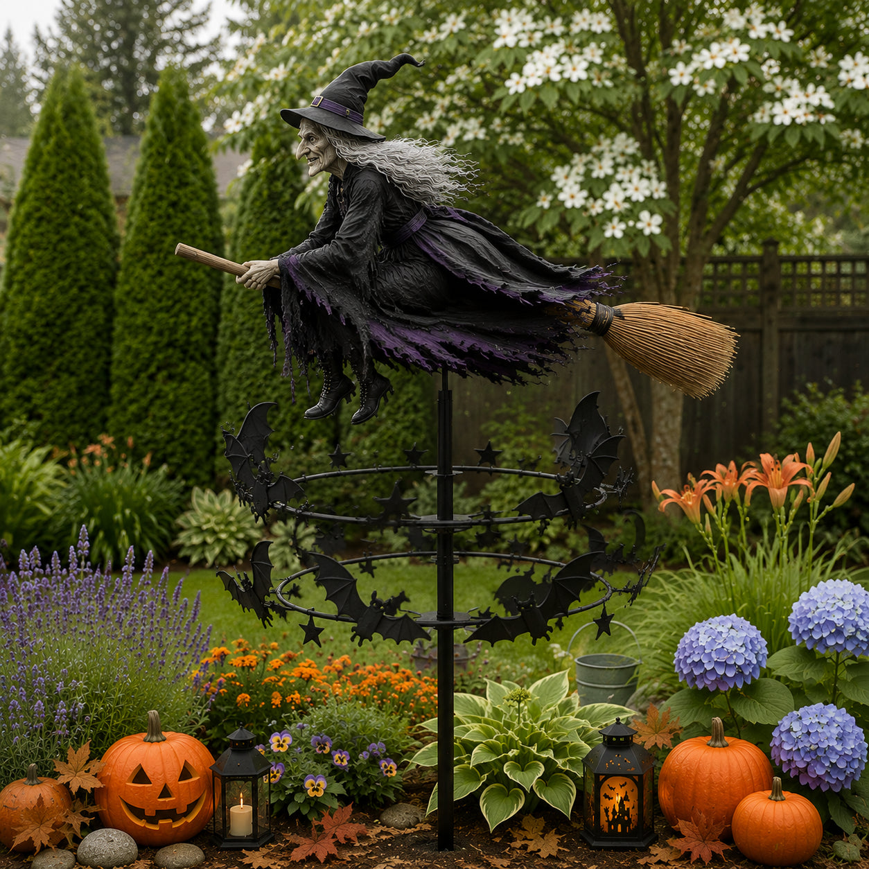 Halloween Early Bird Special🧙‍♀️ The Enchanted Witch Garden Wind Spinner