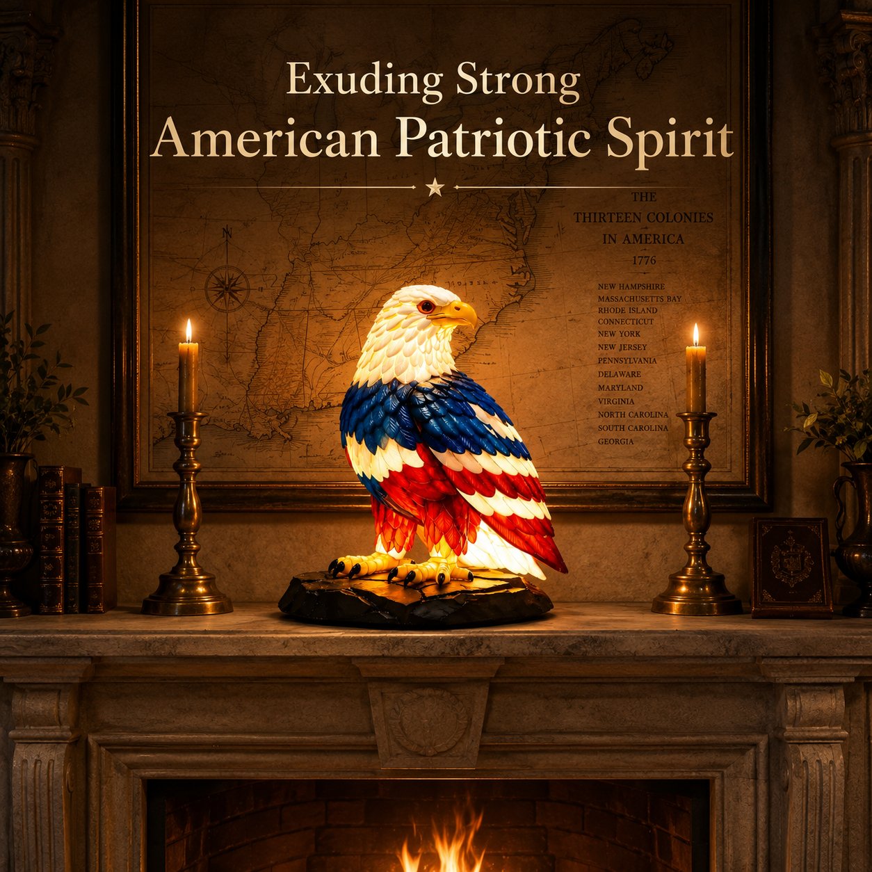 🇺🇸 Patriotic Eagle LED Table Lamp – Proud American Home Decor 🦅Buy 2 Free Shipping