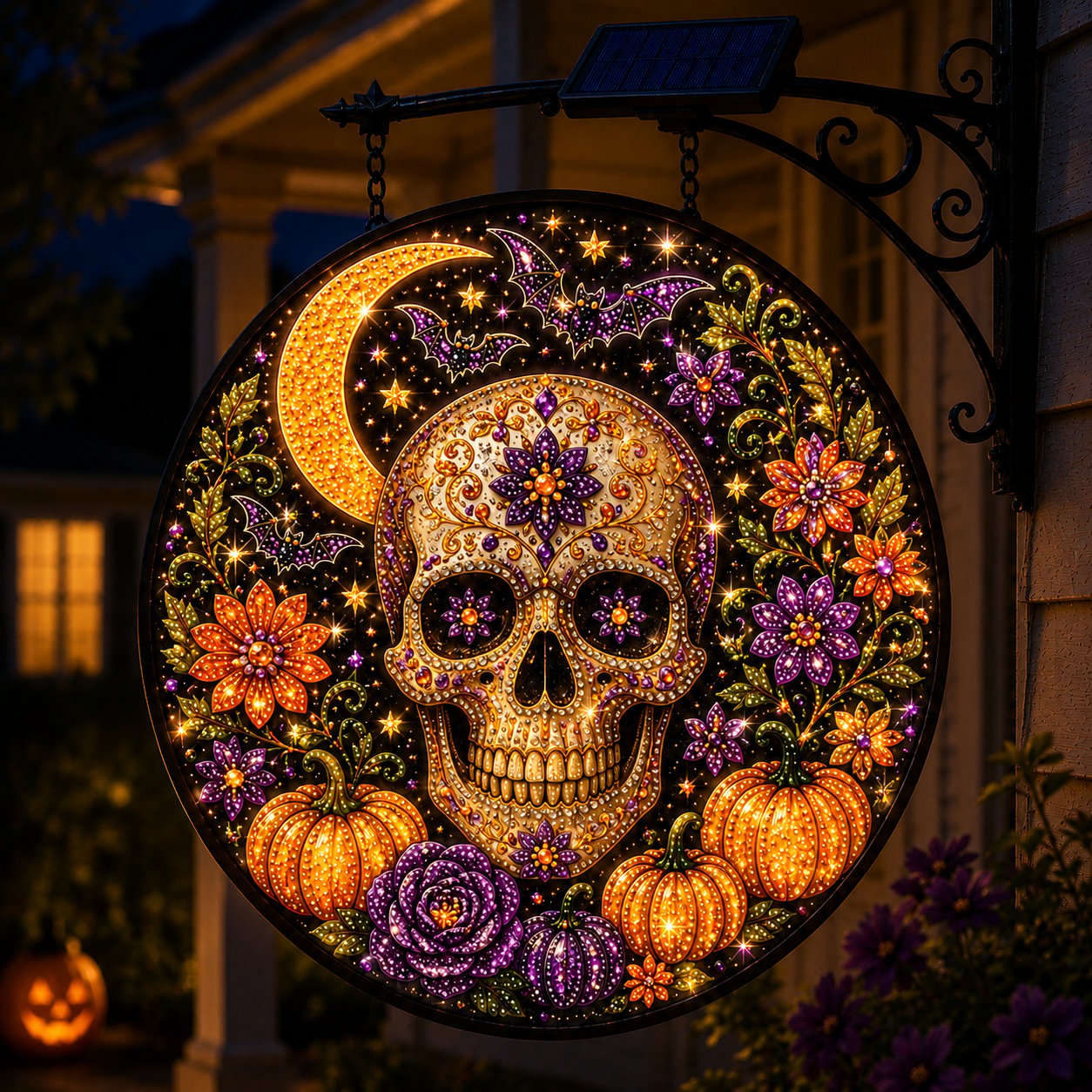 Solar Halloween LED Hanging Sign Light 👻 (📦Buy 2 Free Shipping)