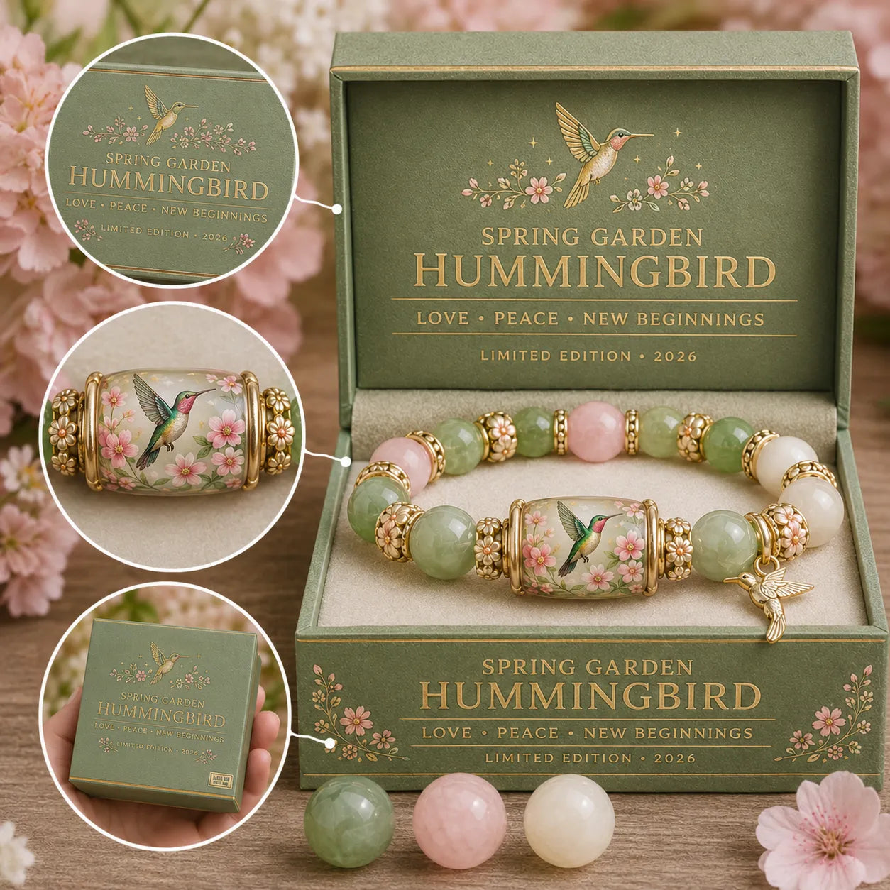 Love, Peace & Spring Blessings 🌿 | 2026 Limited Edition Handmade Bracelet