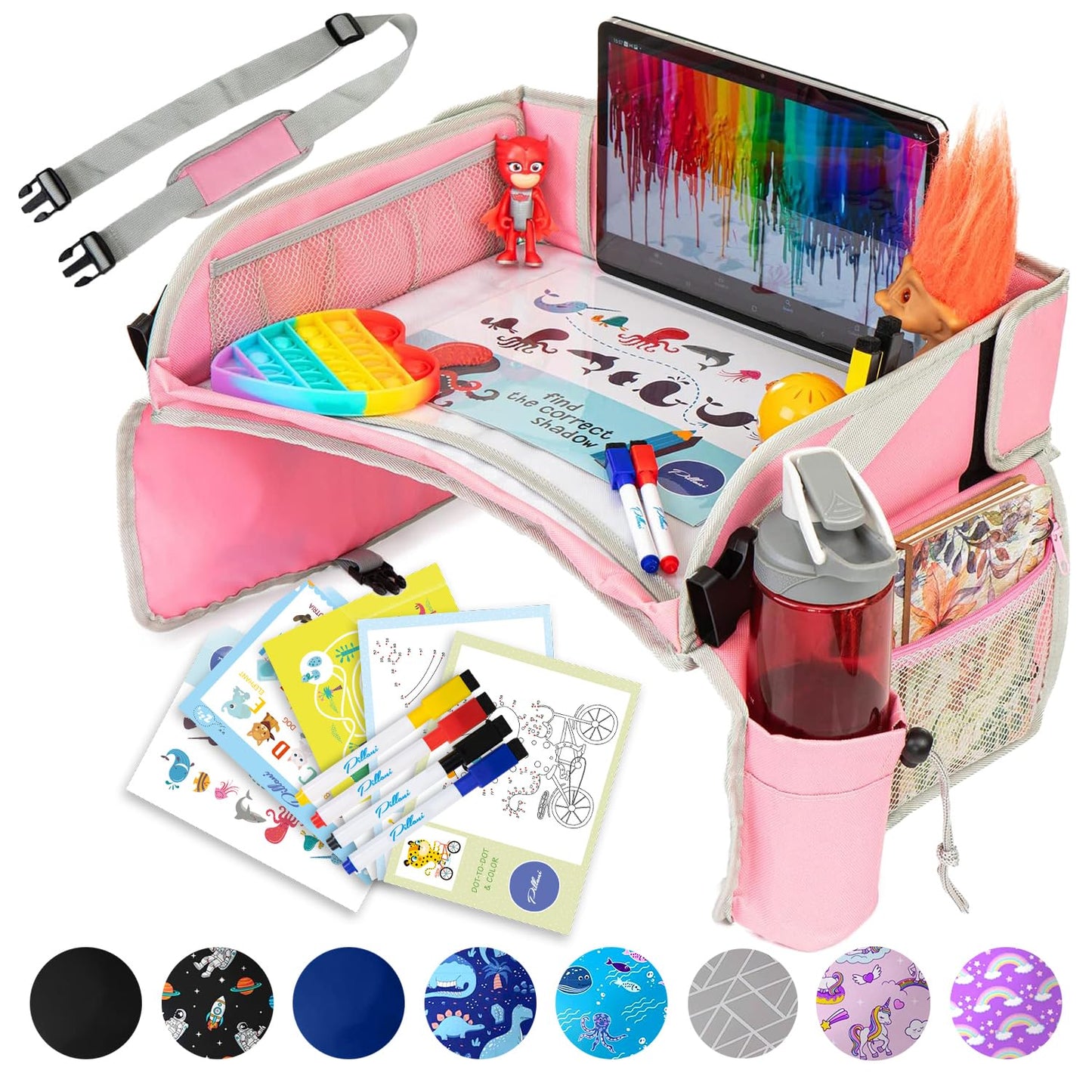 🚗✨ Kids Travel Tray for Car – Mess-Free Activity & Snack Table for Toddlers