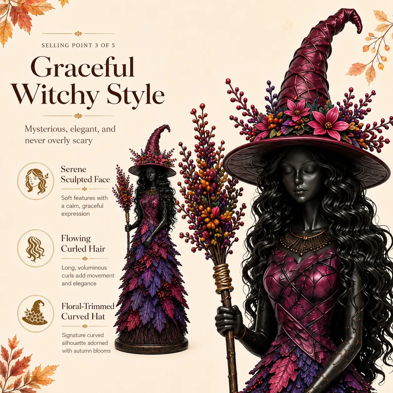 🧙 Enchanted Autumn Witch Figurine(✨Buy 2 Free Shipping)