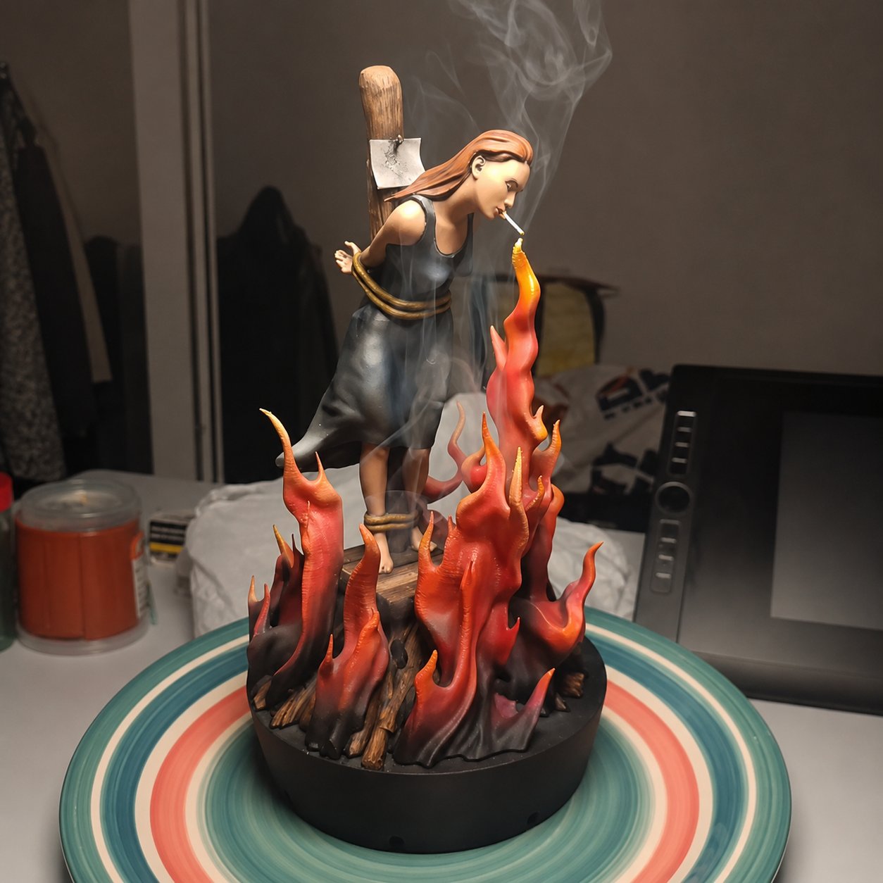 🔥LAST DAY 50% OFF - 🧙‍♀️Witch Burn Sculpture Backflow Incense Burner | Gothic Art Incense Holder