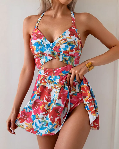 ⏳Last Day Special Sale 49% OFF🩱Women's Cutout One Piece Skirt Swimsuit
