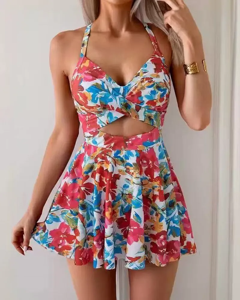 ⏳Last Day Special Sale 49% OFF🩱Women's Cutout One Piece Skirt Swimsuit
